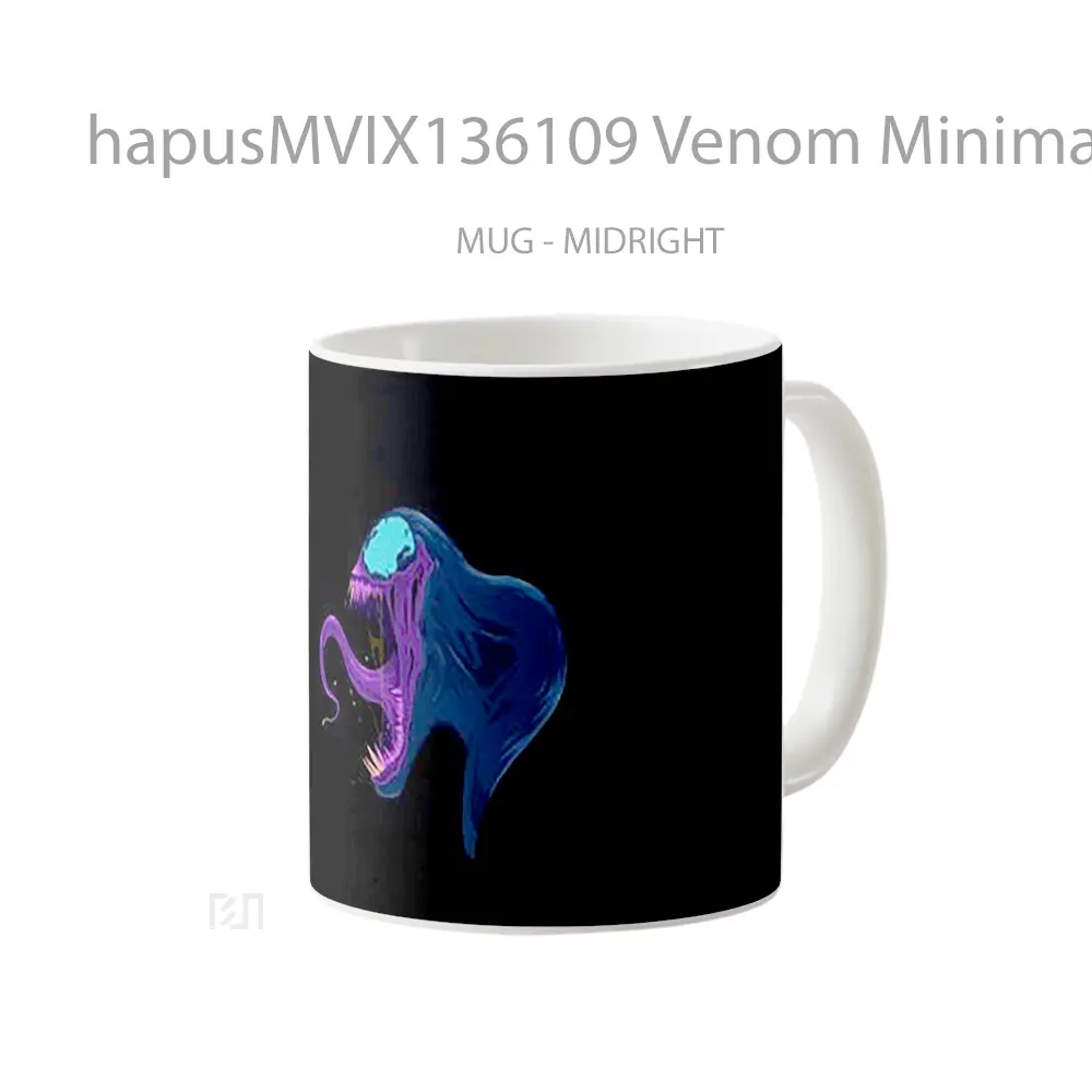 Mug Venom Minimalist Illustration Art Gelas Superhero - All-side / Desain