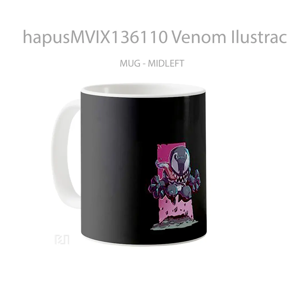 Mug Venom Ilustracion Gelas Superhero - All-side / Desain