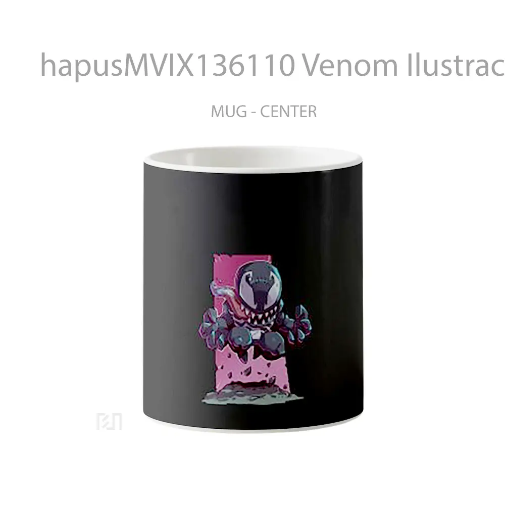 Mug Venom Ilustracion Gelas Superhero