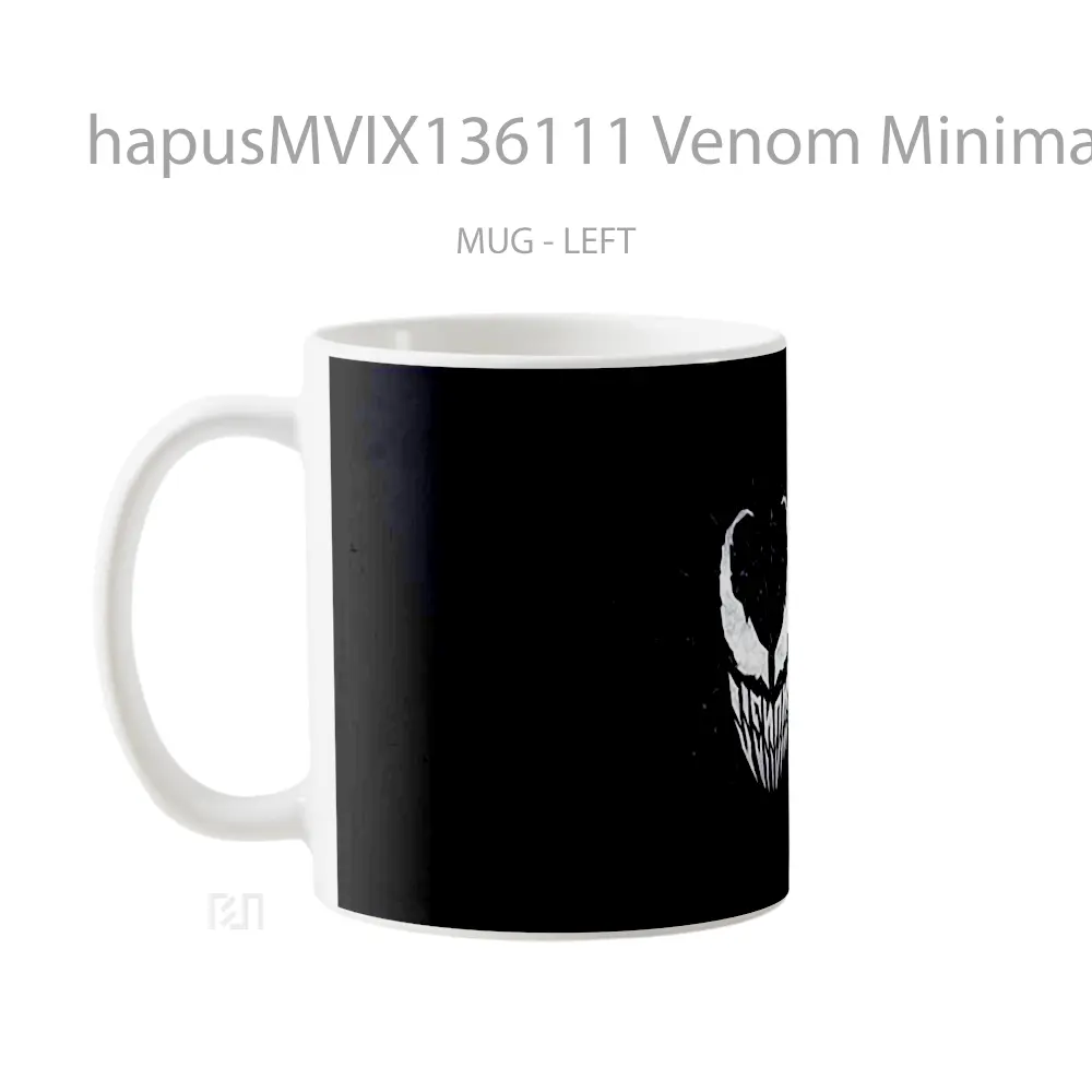 Mug Venom Minimalist Logo Gelas Superhero - All-side / Desain