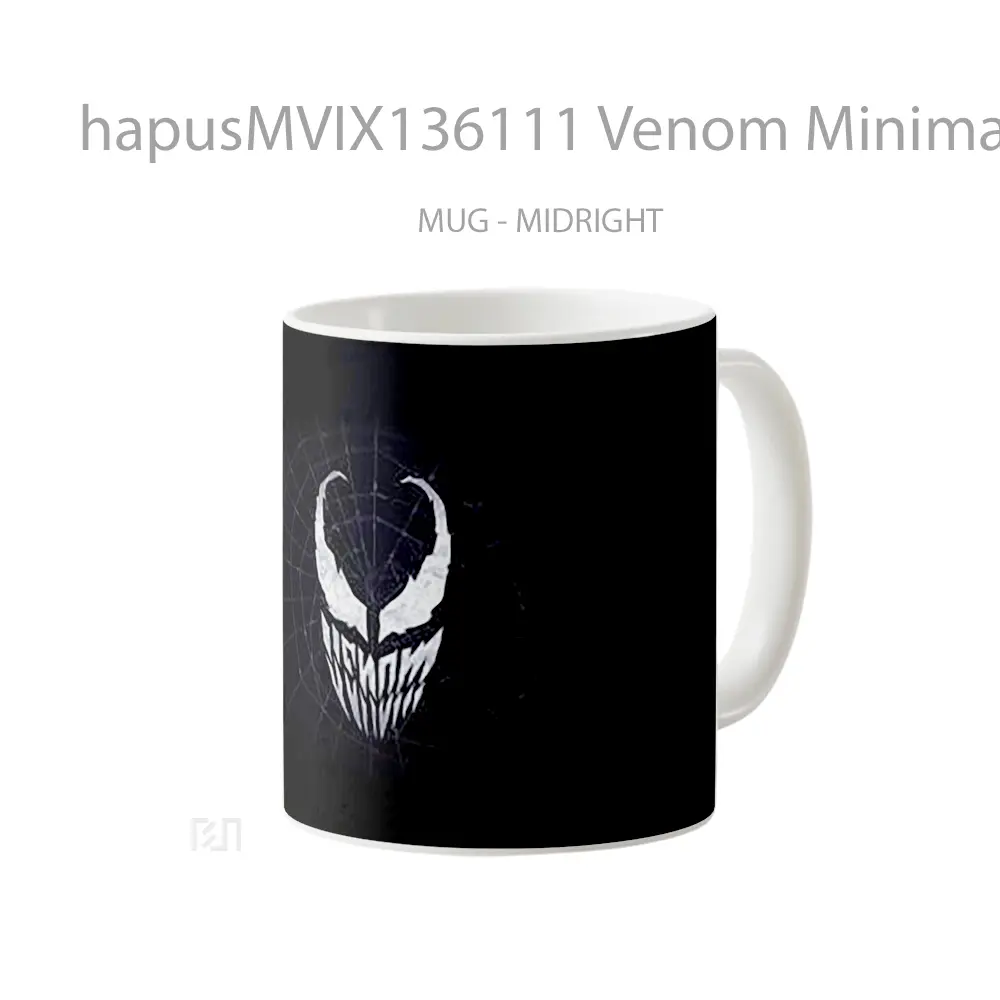 Mug Venom Minimalist Logo Gelas Superhero - All-side / Desain
