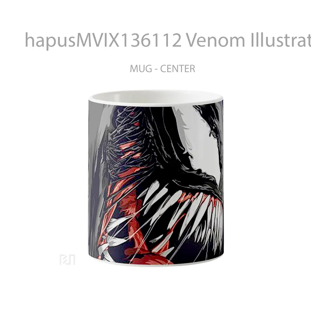Mug Venom Illustration Artwork Gelas Superhero