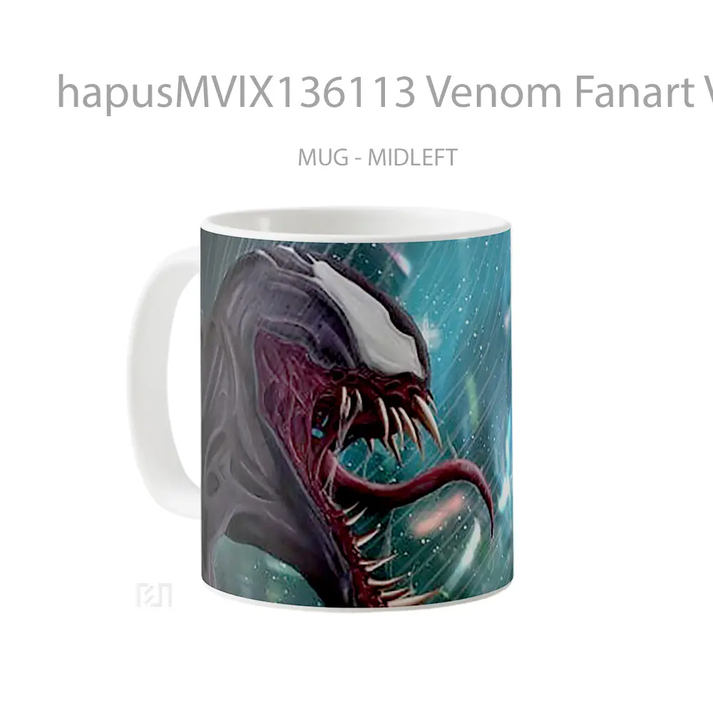 Mug Venom Fanart V2 Gelas Superhero - All-side / Desain
