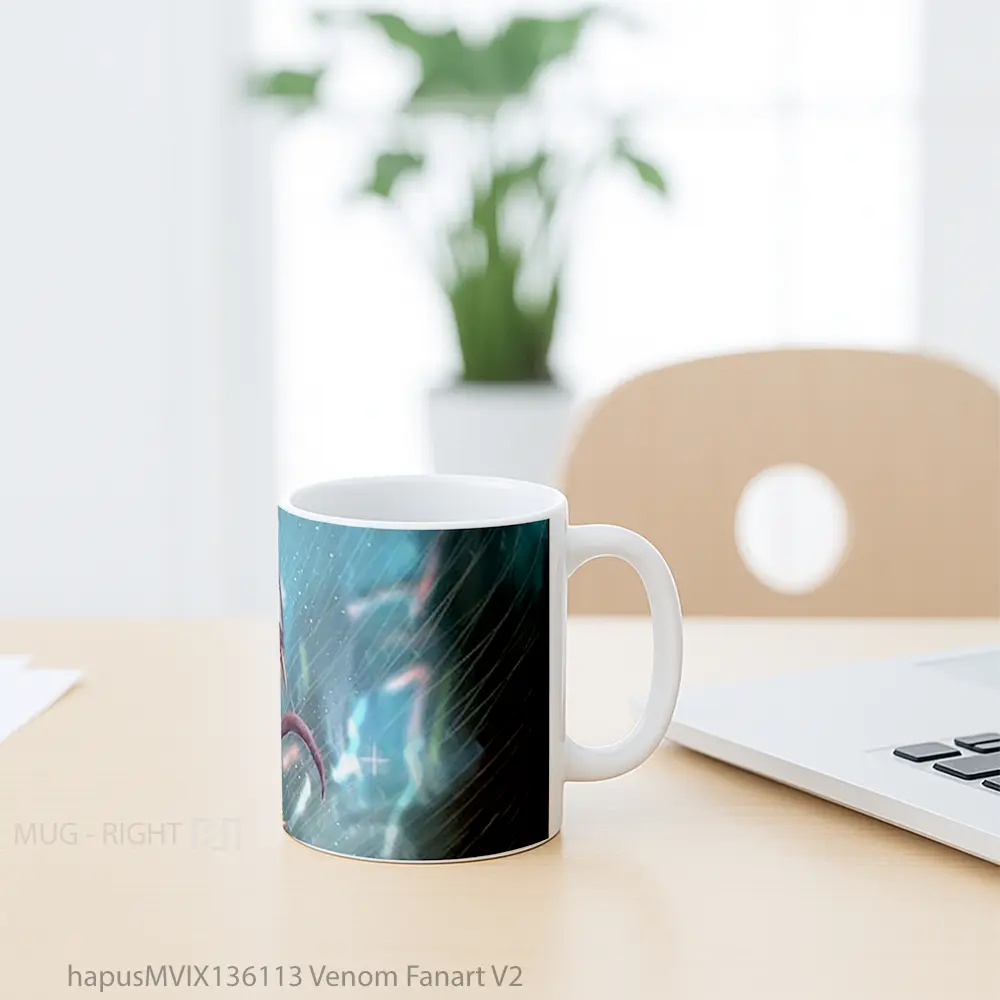 Mug Venom Fanart V2 Gelas Superhero - All-side / Desain