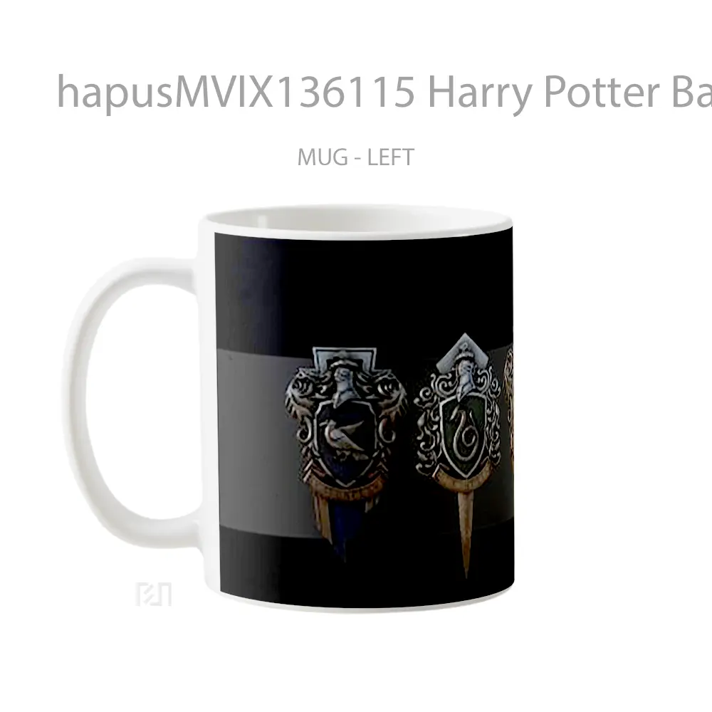 Mug Harry Potter Badges Gelas Film - All-side / Desain