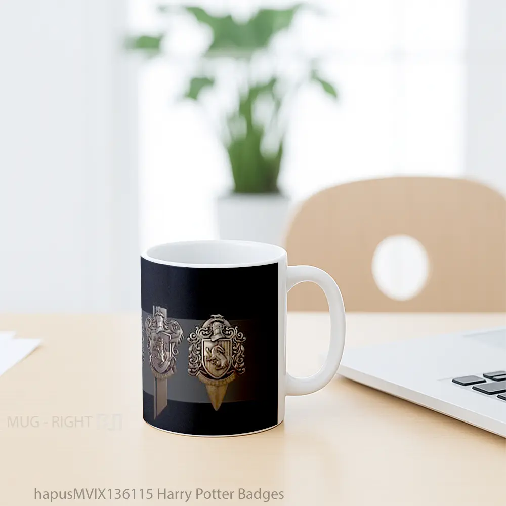 Mug Harry Potter Badges Gelas Film - All-side / Desain