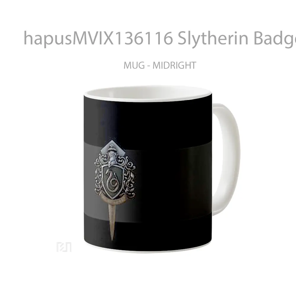 Mug Slytherin Badge Harry Potter V1 Gelas Film - All-side / Desain