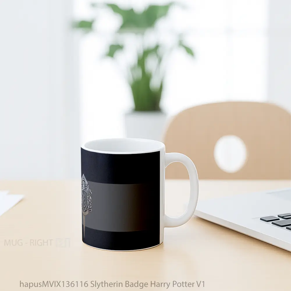 Mug Slytherin Badge Harry Potter V1 Gelas Film - All-side / Desain