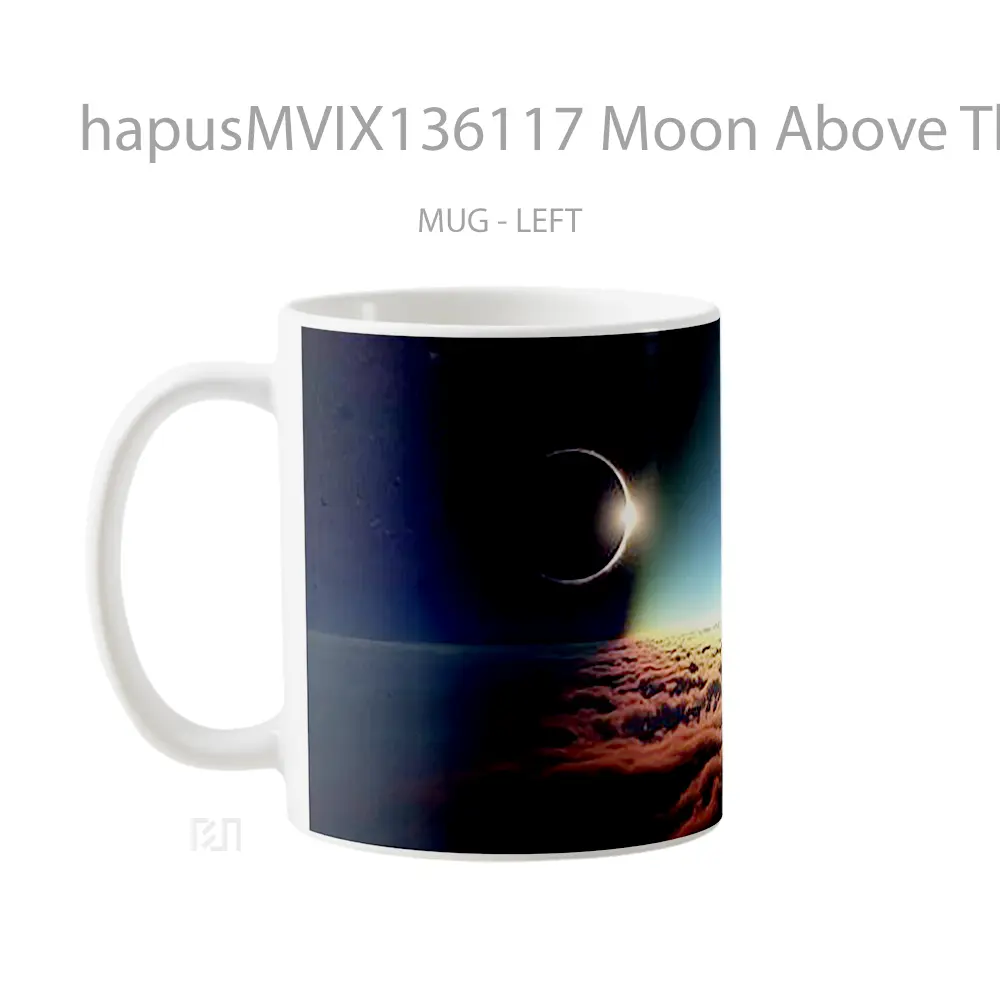 Mug Moon Above The Clouds Gelas Pemandangan Alam - All-side / Desain
