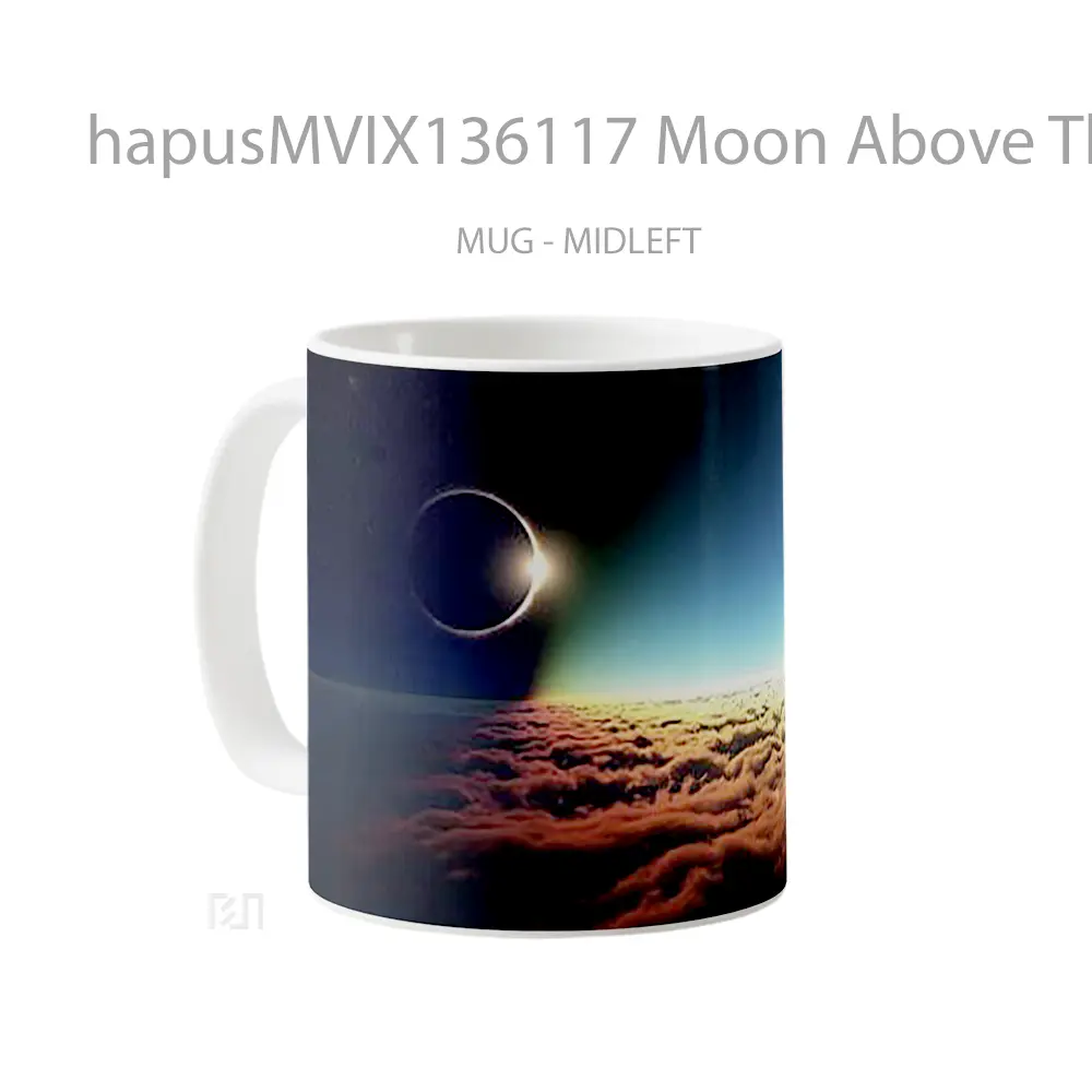 Mug Moon Above The Clouds Gelas Pemandangan Alam - All-side / Desain