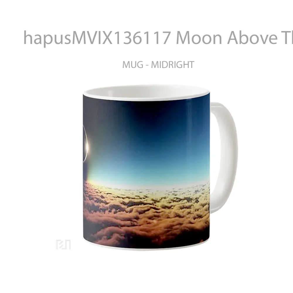 Mug Moon Above The Clouds Gelas Pemandangan Alam - All-side / Desain