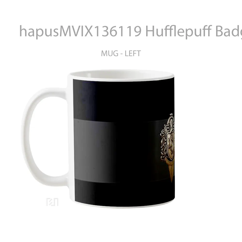 Mug Hufflepuff Badge Harry Potter V1 Gelas Film - All-side / Desain