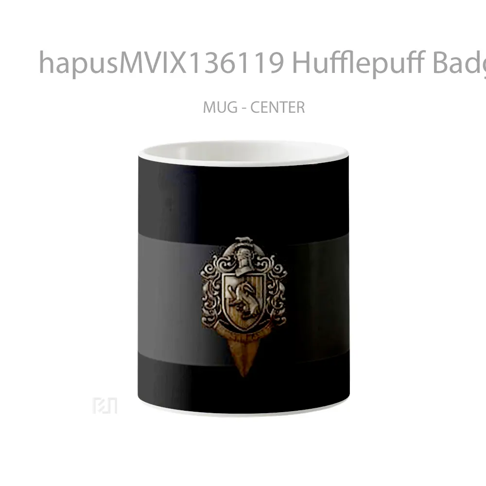 Mug Hufflepuff Badge Harry Potter V1 Gelas Film