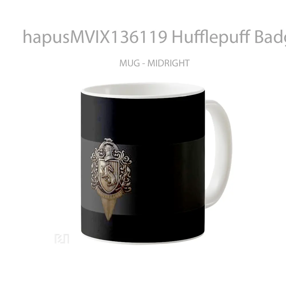 Mug Hufflepuff Badge Harry Potter V1 Gelas Film - All-side / Desain