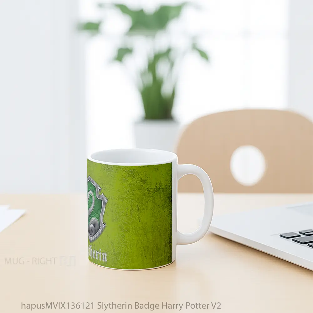 Mug Slytherin Badge Harry Potter V2 Gelas Film - All-side / Desain