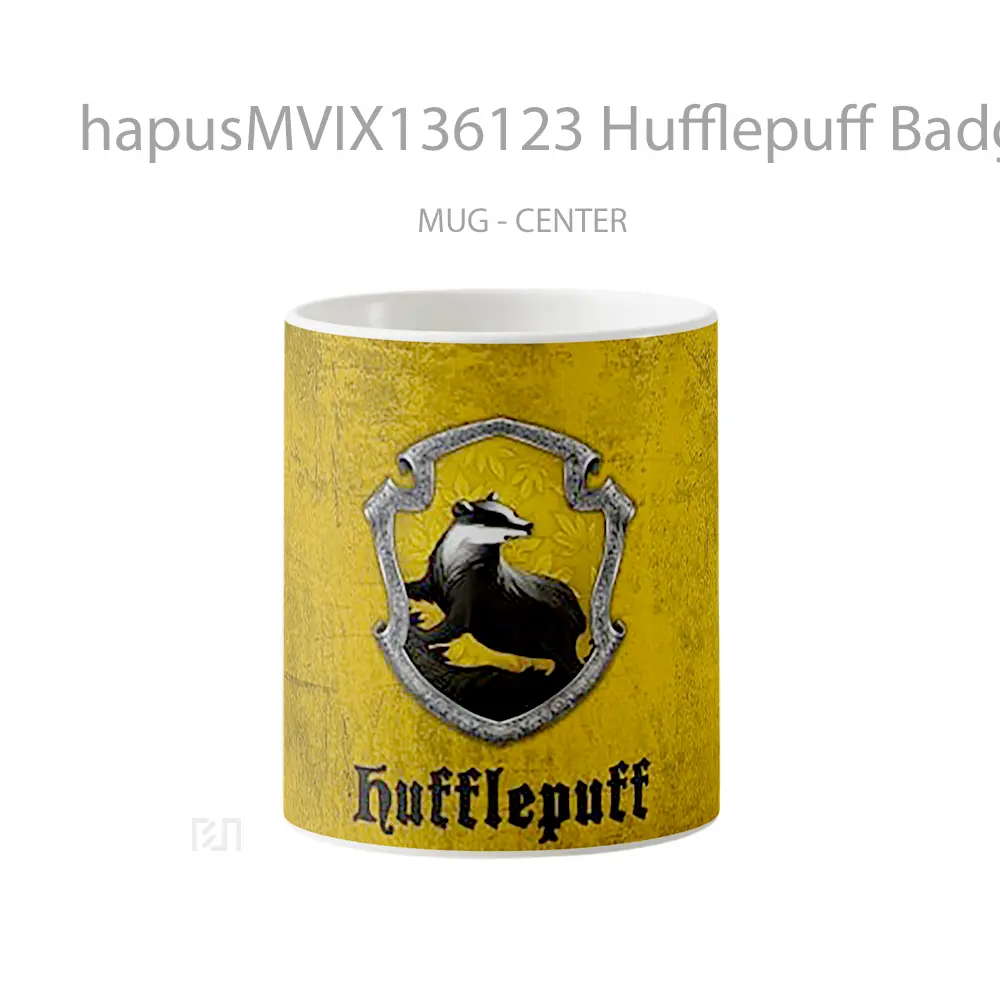 Mug Hufflepuff Badge Harry Potter V2 Gelas Film