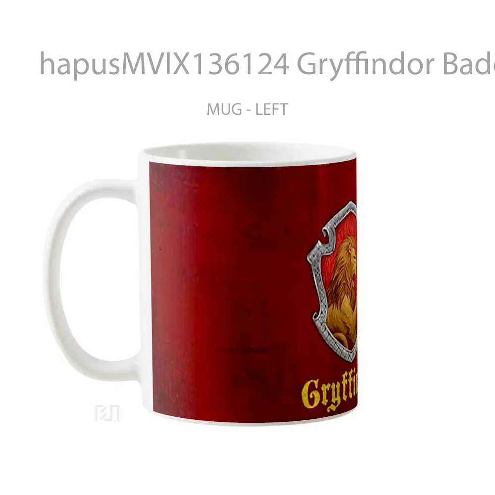 Mug Gryffindor Badge Harry Potter V2 Gelas Film - All-side / Desain