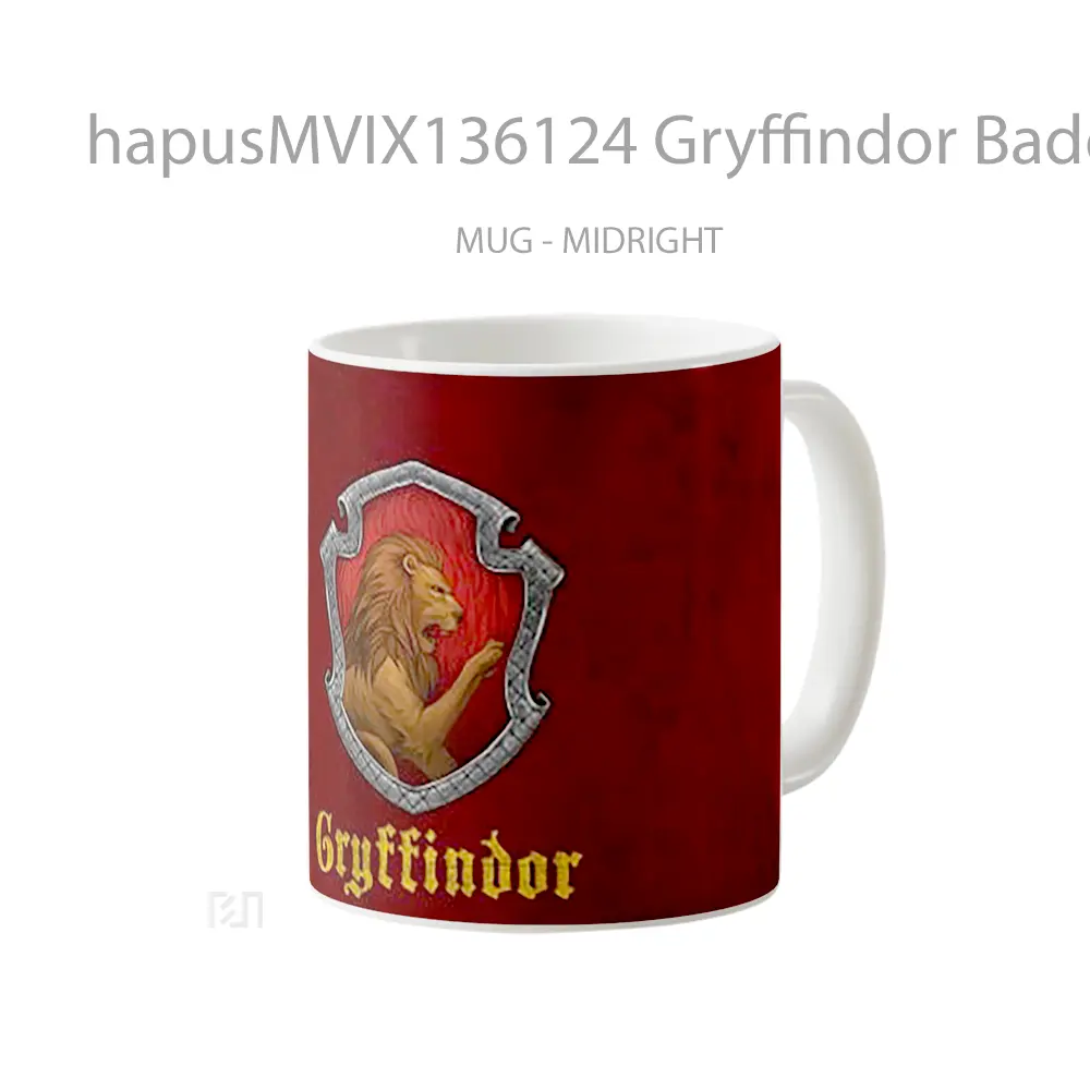 Mug Gryffindor Badge Harry Potter V2 Gelas Film - All-side / Desain