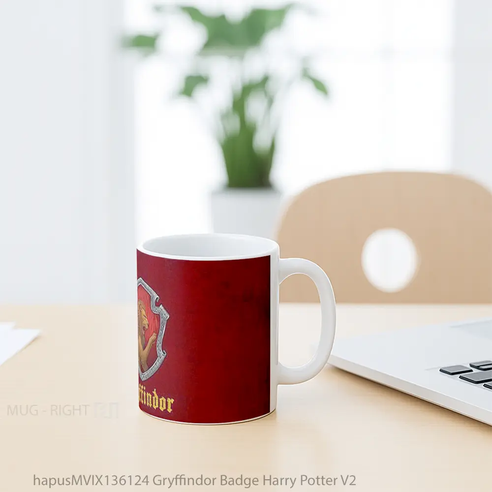 Mug Gryffindor Badge Harry Potter V2 Gelas Film - All-side / Desain