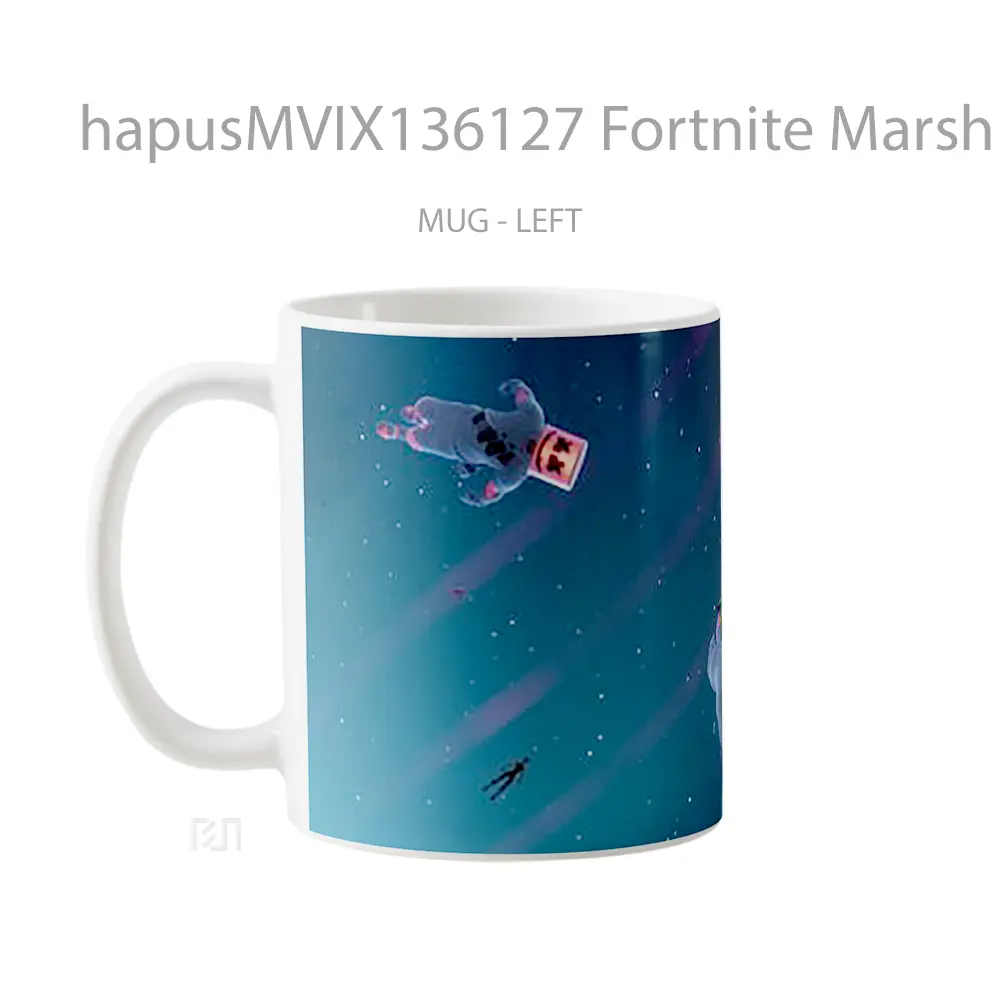 Mug Fortnite Marshmello Cangkir Gamer - All-side / Desain