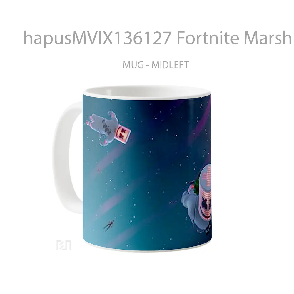 Mug Fortnite Marshmello Cangkir Gamer - All-side / Desain