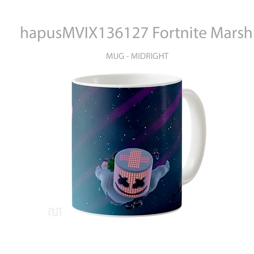 Mug Fortnite Marshmello Cangkir Gamer - All-side / Desain