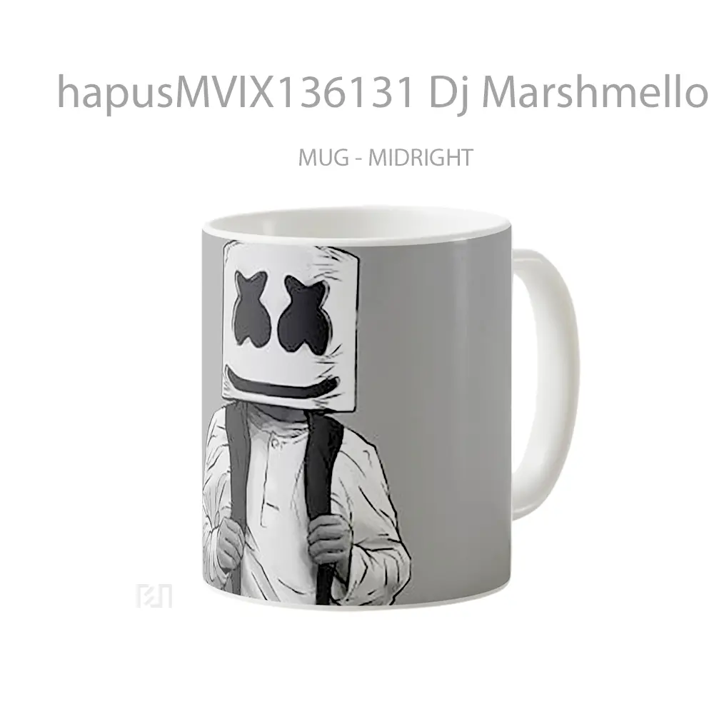 Mug Dj Marshmello 2D Illustration Gelas Seni Modern - All-side / Desain