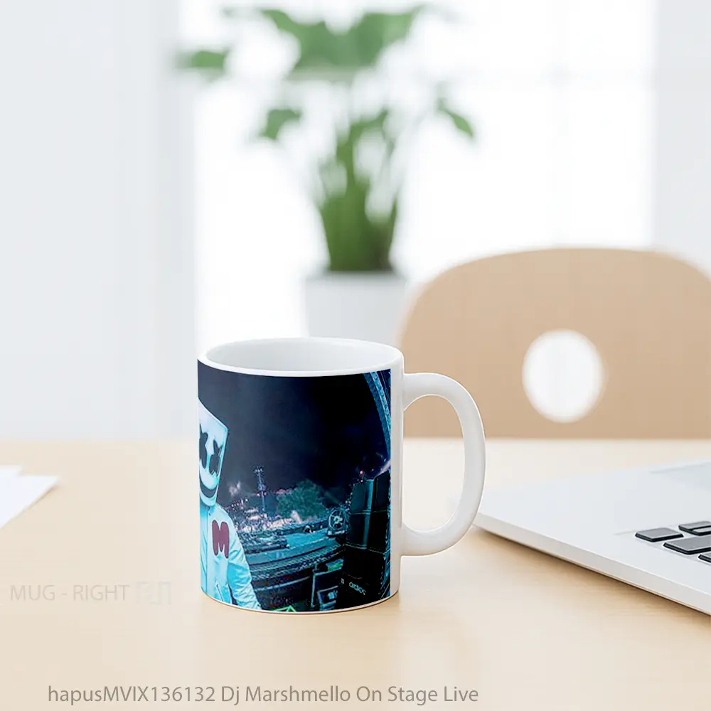 Mug Dj Marshmello On Stage Live Gelas Keramik Unik - All-side / Desain