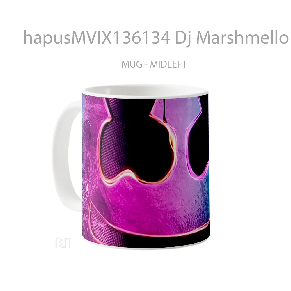 Mug Dj Marshmello Neon Lights And Paint Gelas Keramik Unik - All-side / Desain