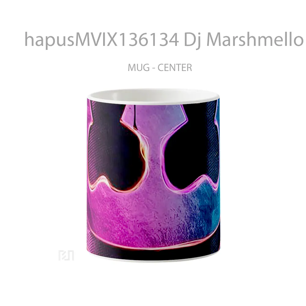 Mug Dj Marshmello Neon Lights And Paint Gelas Keramik Unik