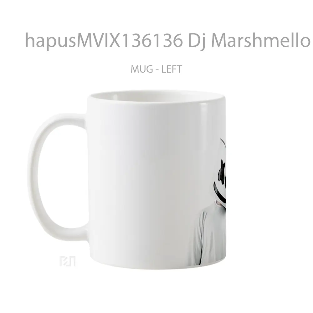 Mug Dj Marshmello White Background Gelas Keramik Unik - All-side / Desain
