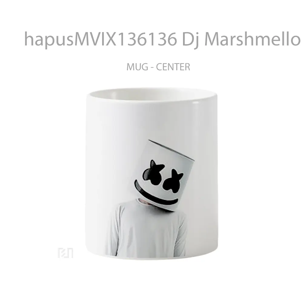 Mug Dj Marshmello White Background Gelas Keramik Unik
