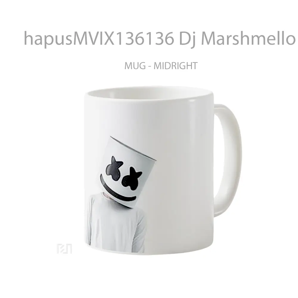 Mug Dj Marshmello White Background Gelas Keramik Unik - All-side / Desain