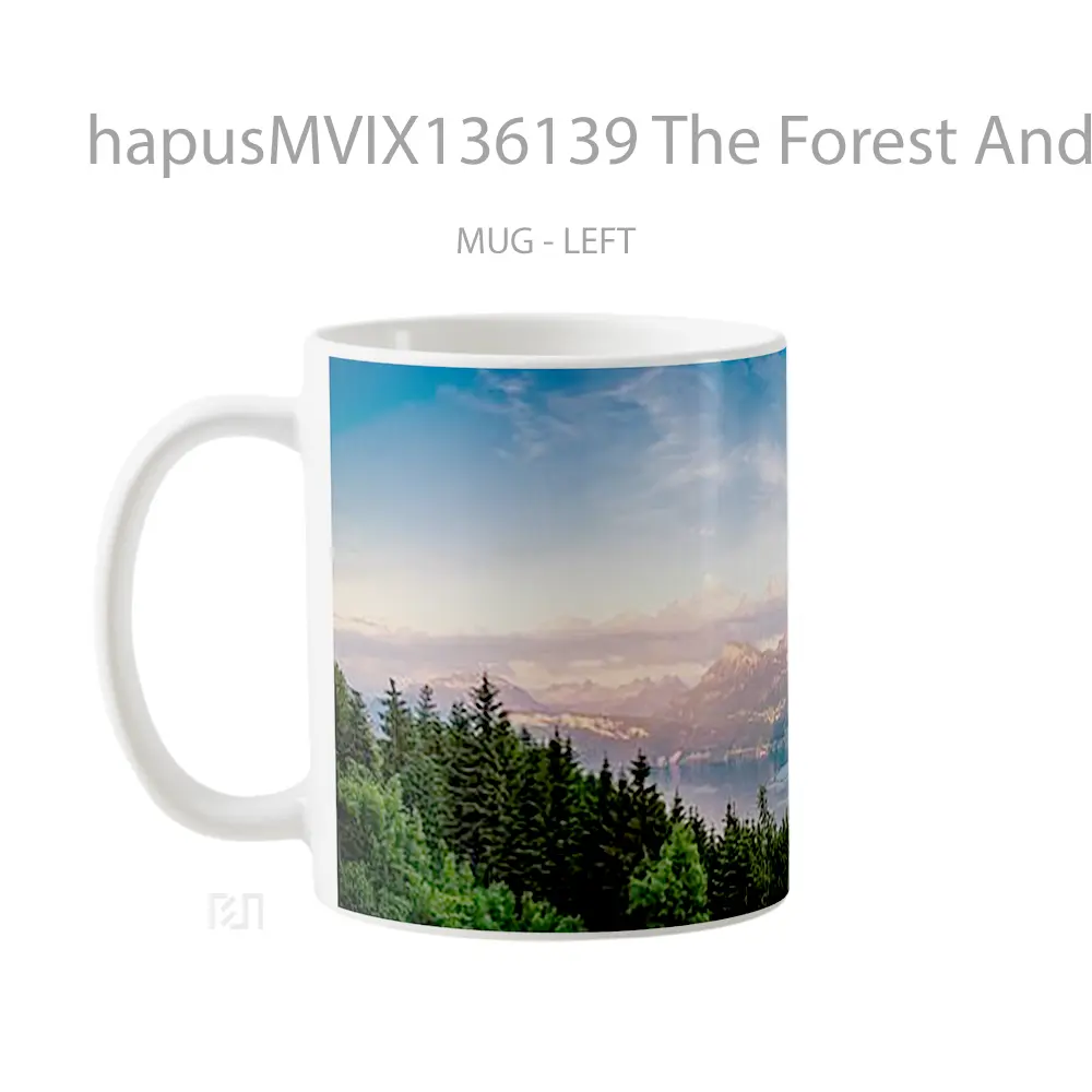 Mug The Forest And Mountains Gelas Pemandangan Alam - All-side / Desain