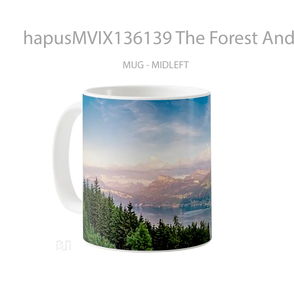 Mug The Forest And Mountains Gelas Pemandangan Alam - All-side / Desain