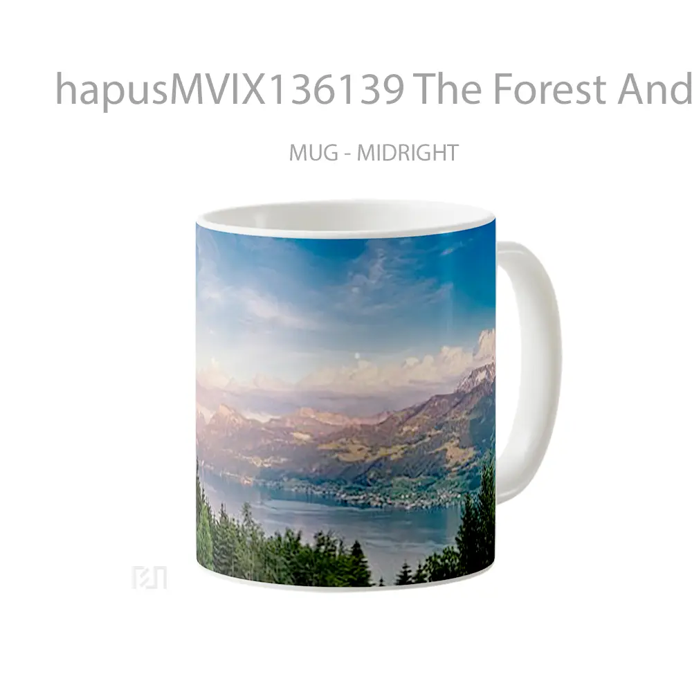 Mug The Forest And Mountains Gelas Pemandangan Alam - All-side / Desain