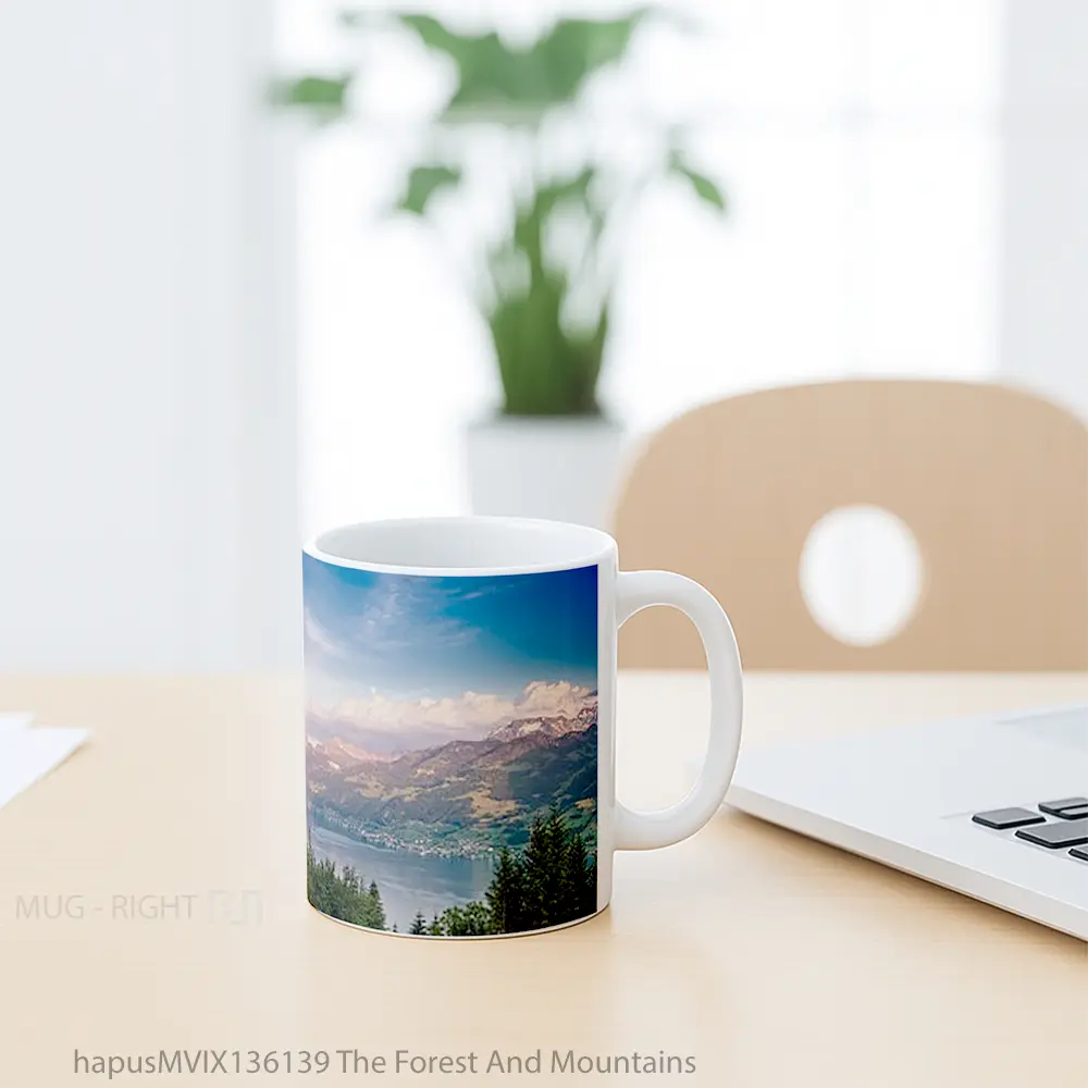 Mug The Forest And Mountains Gelas Pemandangan Alam - All-side / Desain