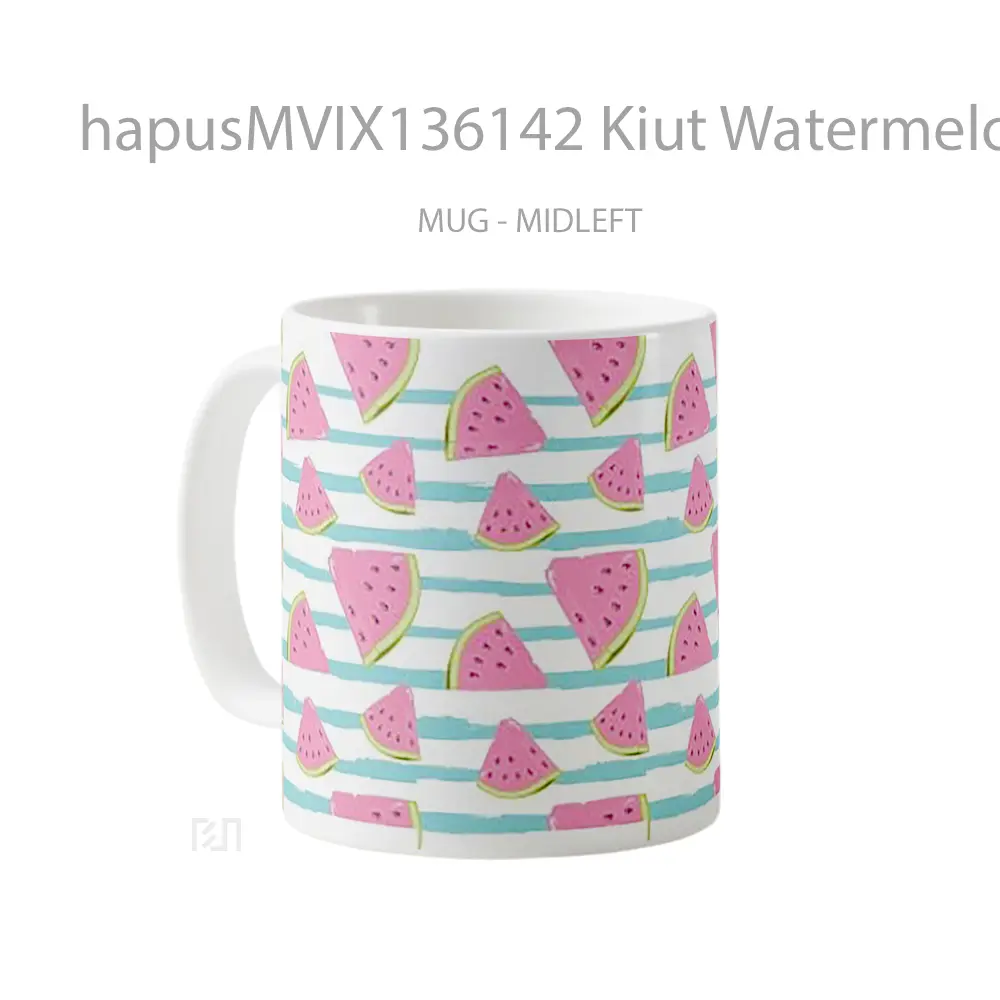 Mug Kiut Watermelon Patterns Gelas Keramik Unik - All-side / Desain