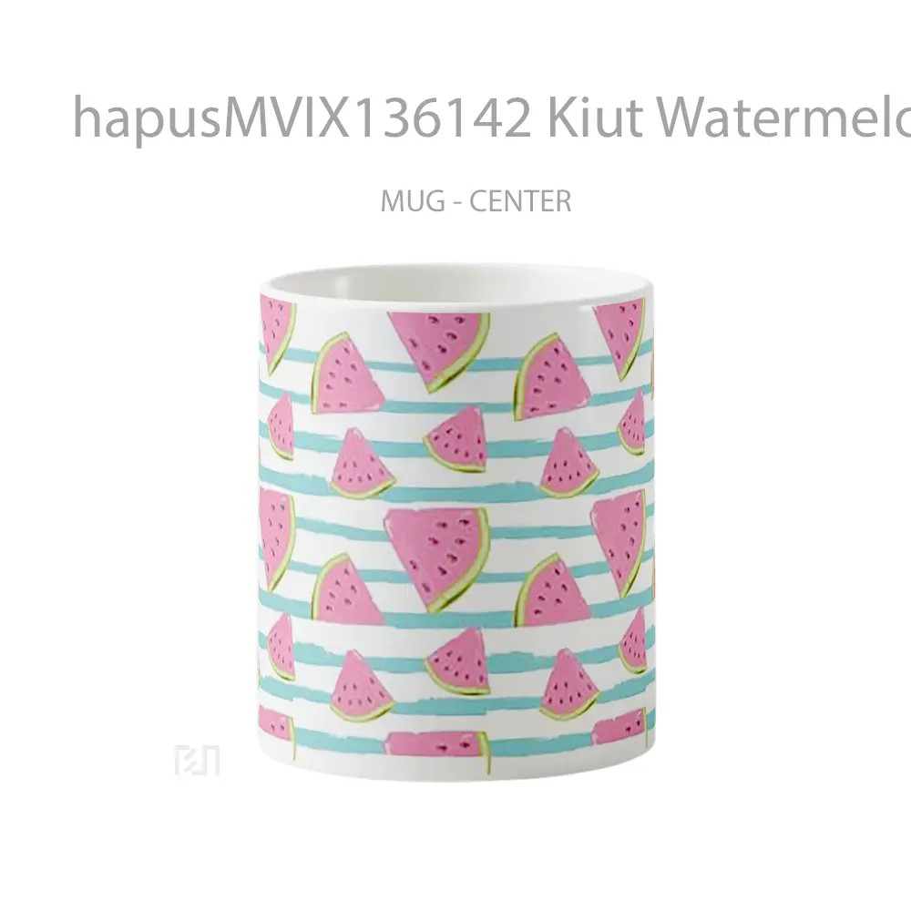 Mug Kiut Watermelon Patterns Gelas Keramik Unik