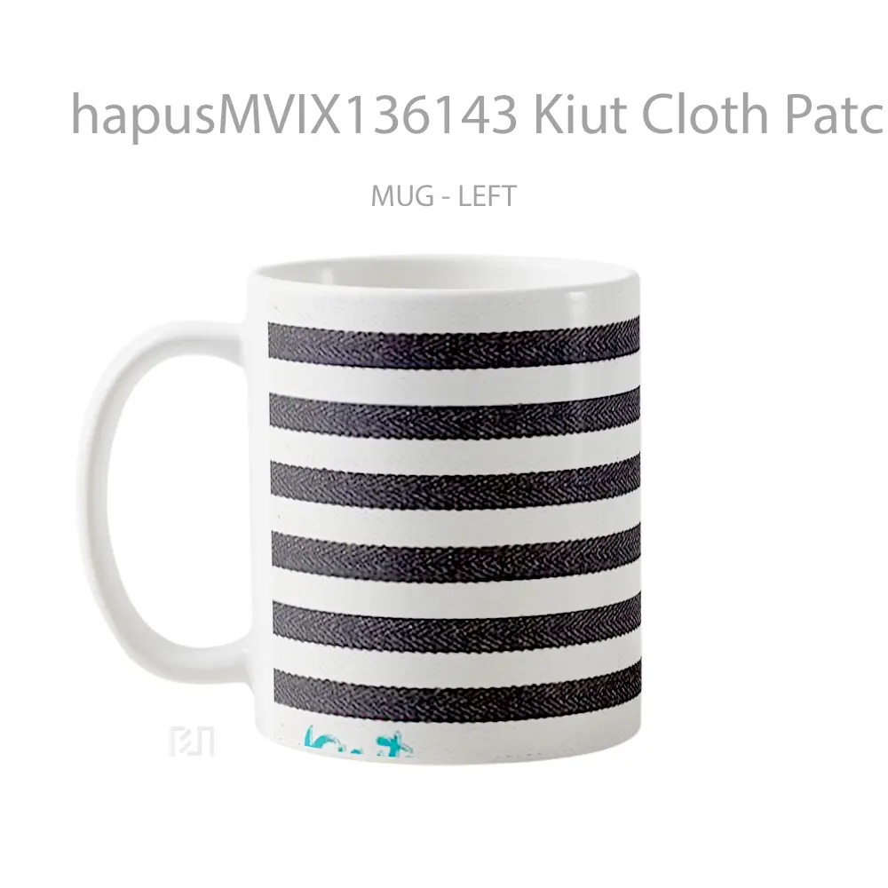 Mug Kiut Cloth Patches Gelas Keramik Unik - All-side / Desain