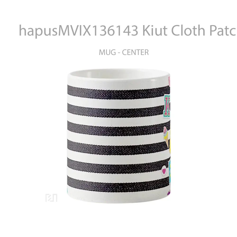 Mug Kiut Cloth Patches Gelas Keramik Unik