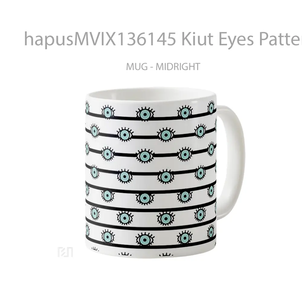 Mug Kiut Eyes Pattern Gelas Seni Modern - All-side / Desain