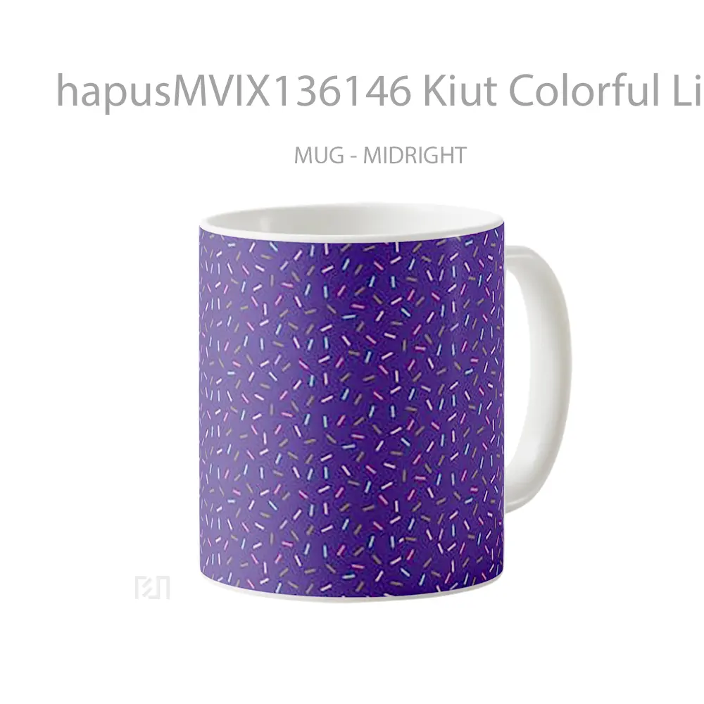 Mug Kiut Colorful Lines Pattern Gelas Seni Modern - All-side / Desain