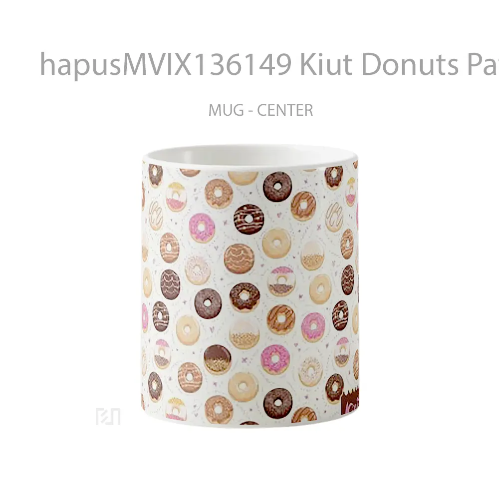 Mug Kiut Donuts Pattern Gelas Seni Modern