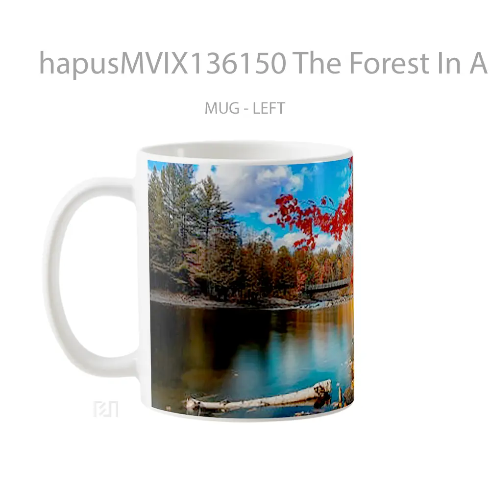 Mug The Forest In Autumn Gelas Pemandangan Alam - All-side / Desain