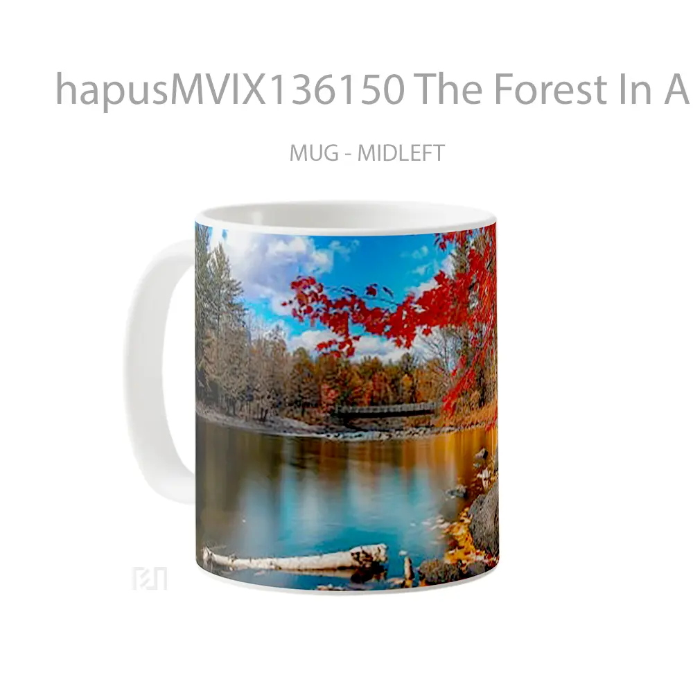 Mug The Forest In Autumn Gelas Pemandangan Alam - All-side / Desain