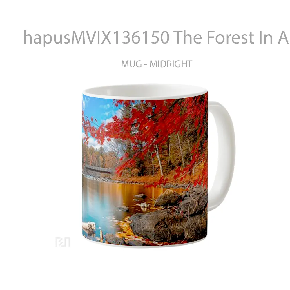 Mug The Forest In Autumn Gelas Pemandangan Alam - All-side / Desain