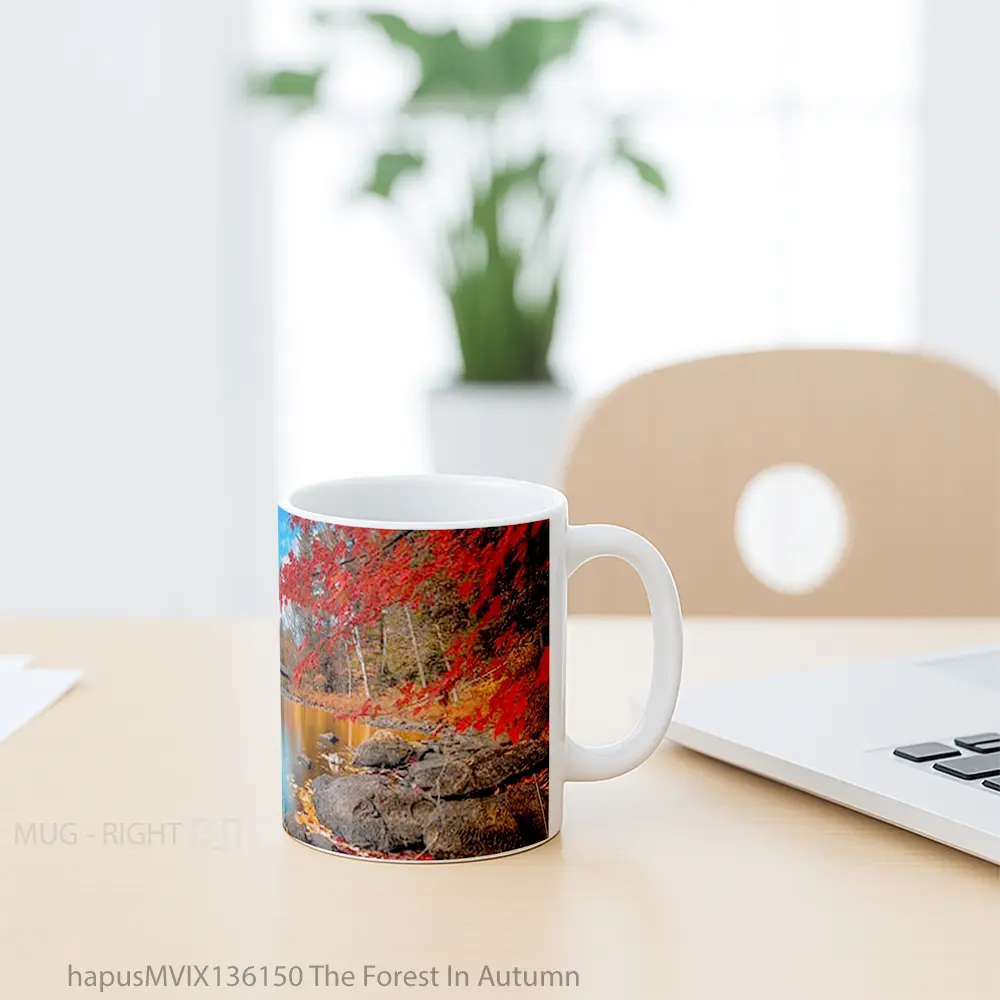 Mug The Forest In Autumn Gelas Pemandangan Alam - All-side / Desain