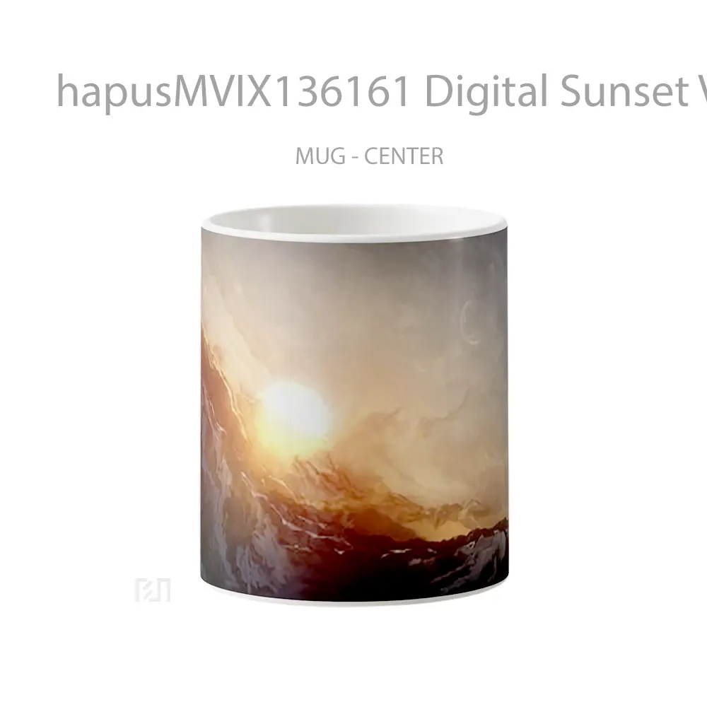 Mug Digital Sunset V2 Gelas Pemandangan Alam