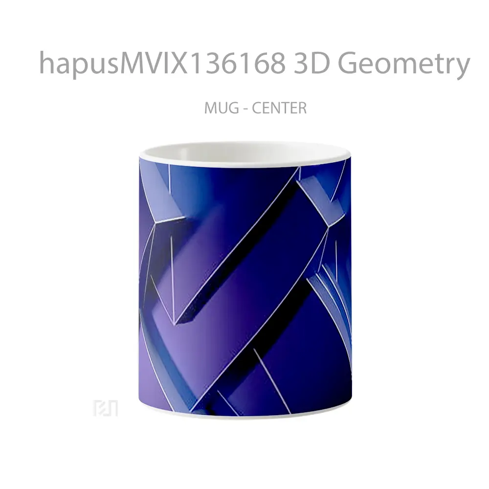 Mug 3D Geometry Gelas Keramik Unik